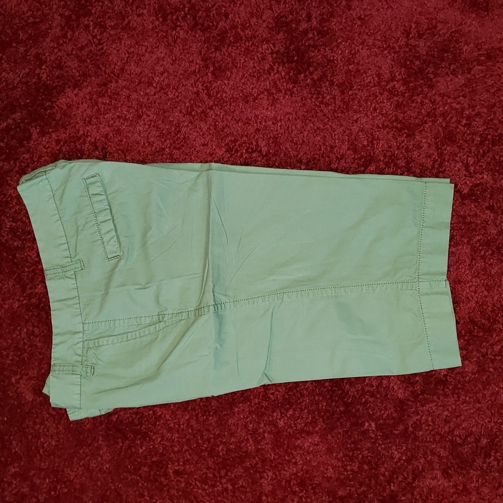 J. Crew Weathered Chino Shorts City Fit Size 4 Green